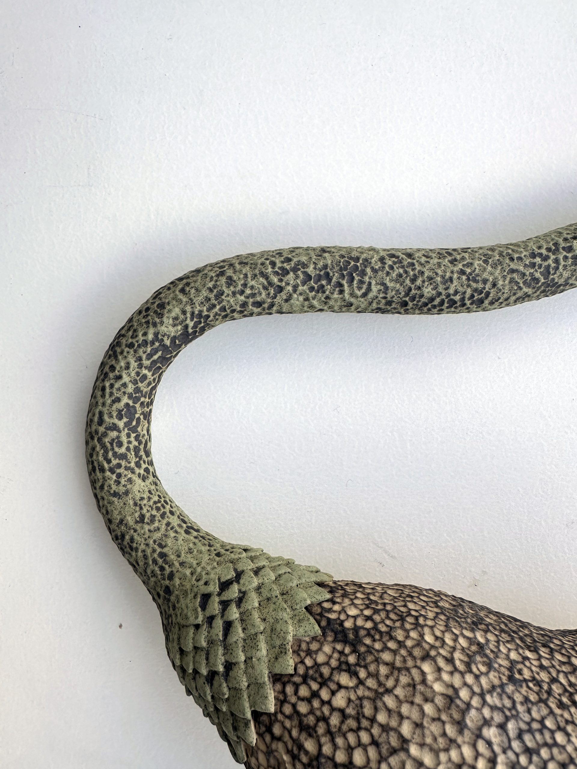 Céramique contemporaine modelée, engobée, émaillée évoquant un végétal par Éliane Monnin, représentée par la Galerie Virginie Baro